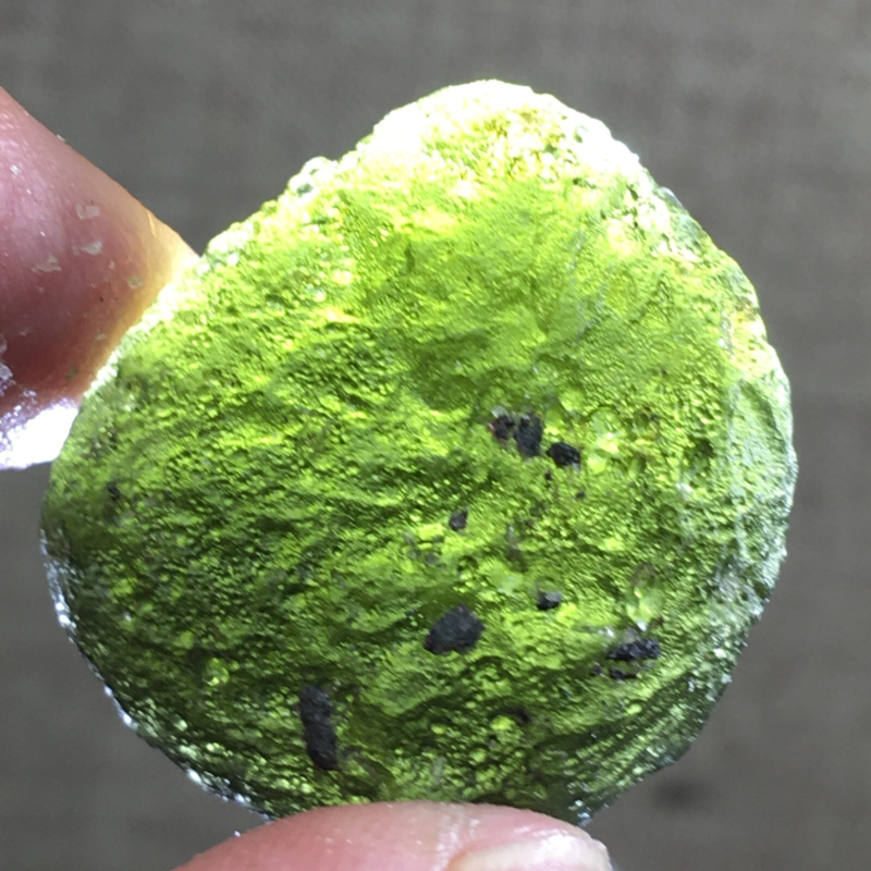 50.2Ct MOLDAVITE From Czech Republic From Meteorite Impact With Chips
