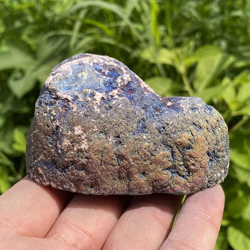 170g Electroplating color Natural Crystal Agate cave ornaments crystal cluster q
