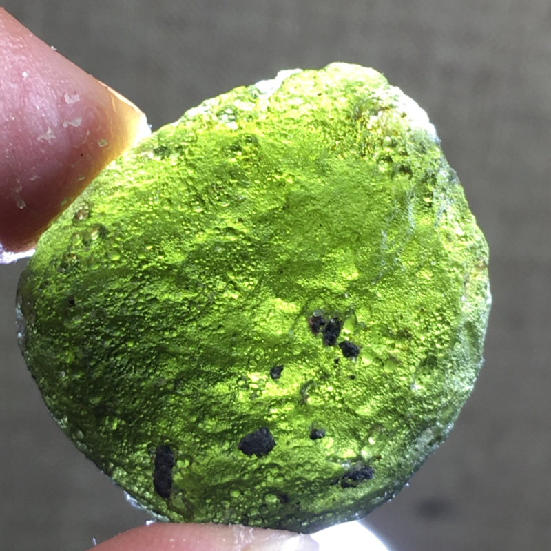 50.2Ct MOLDAVITE From Czech Republic From Meteorite Impact With Chips