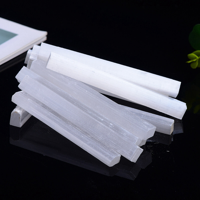 Natural Monocrystal Quartz Selenite Sticks White Gypsum Crystal Blades Wand Rock