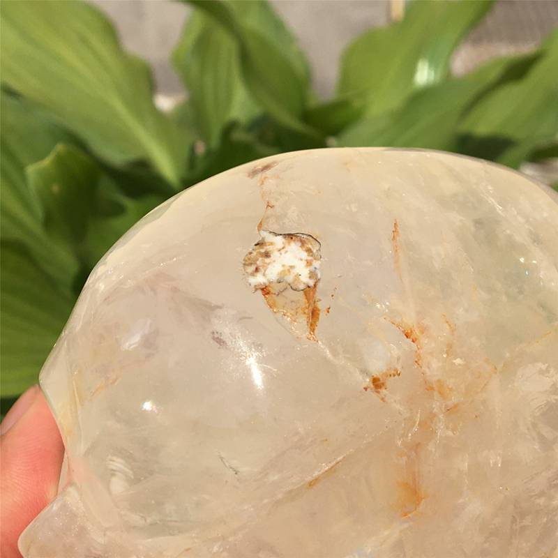 0.72kg Natural clear quartz skull carved Quartz Crystal skull Healing