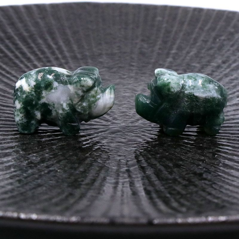 Natural Colorful Quartz Mini Crystal Piggy Animal Carved Chakra Gemstone Decor