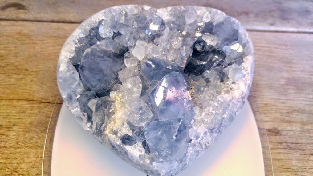 Celestite Celestine Druse Cluster - Heart Crystals - 2500 g