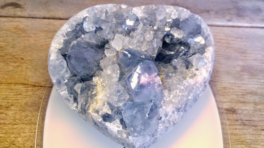 Celestite Celestine Druse Cluster - Heart Crystals - 2500 g