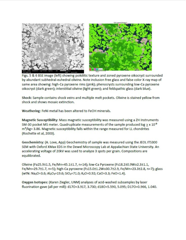Meteorite NWA 13857 - Achondrite Ungrouped - Subhedral-Euhedral Olivine (52%)