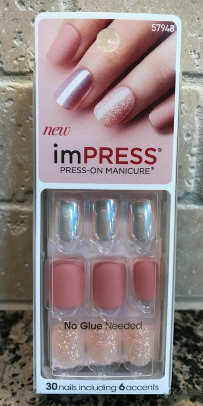 Kiss imPRESS Press-On Manicure One Step False Nails + Accents U PICK COLOR New!!