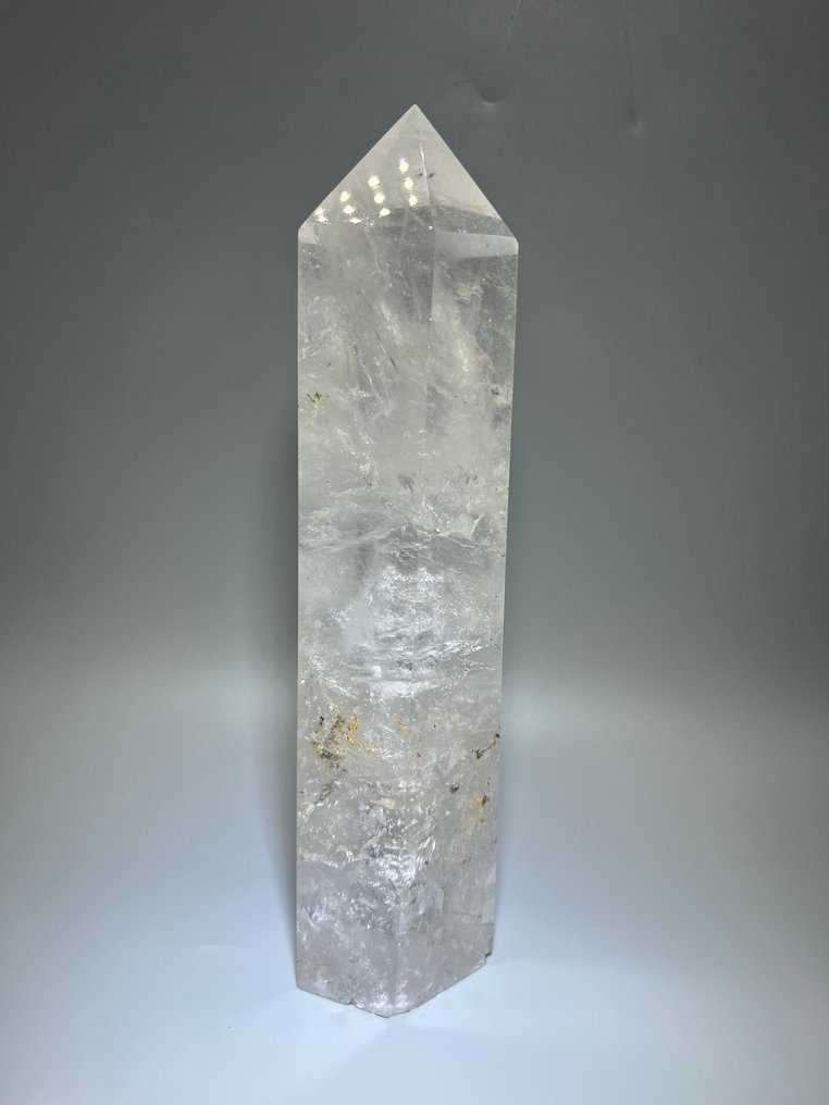 Clear Quartz - Tower - Point - High Quality - Natural Stone Collectible Crystal - Made in Brazil - Height: 260 mm - Width: 65 mm- 1600 g