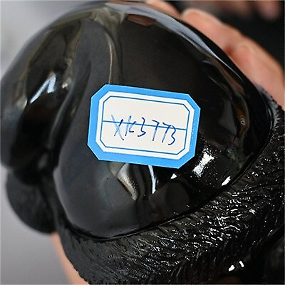 1.25kg Hand Carved Natural Obsidian Santa Hat Skull Reiki Crystal Skull decor Gi