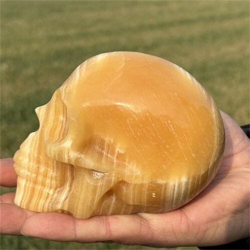 930g Natural Carved Geodes stone Skull Figurines Reiki Quartz Crystal Skull Deco