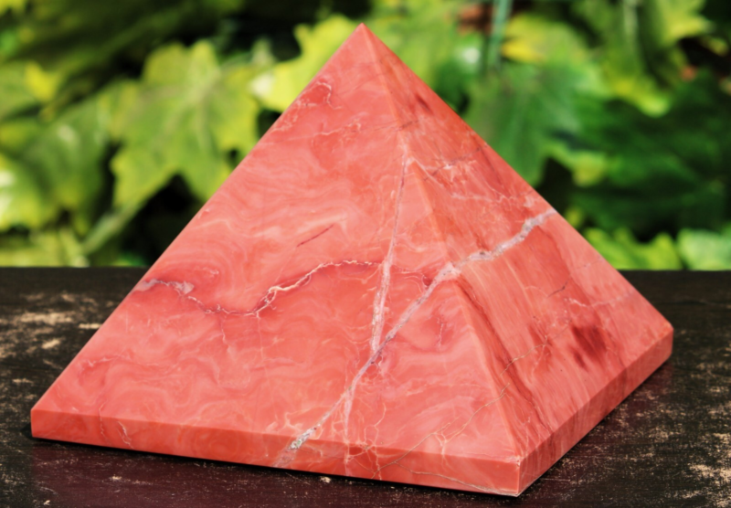 Pink Bustamite Pyramid Crystal Quartz Healing Display Specimen Stone Huge 190mm
