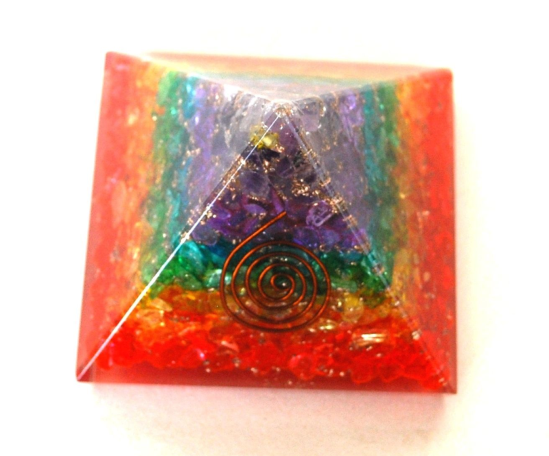 Reiki Infused Chakra Orgone Pyramid Lot Of 50 BIG PYRAMIDS 75mm