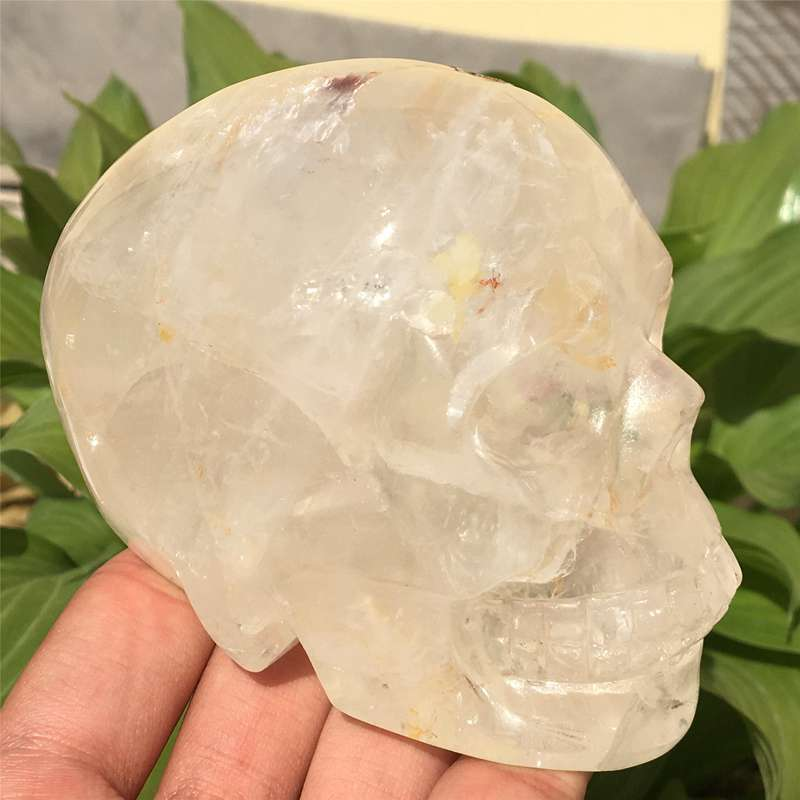 0.72kg Natural clear quartz skull carved Quartz Crystal skull Healing