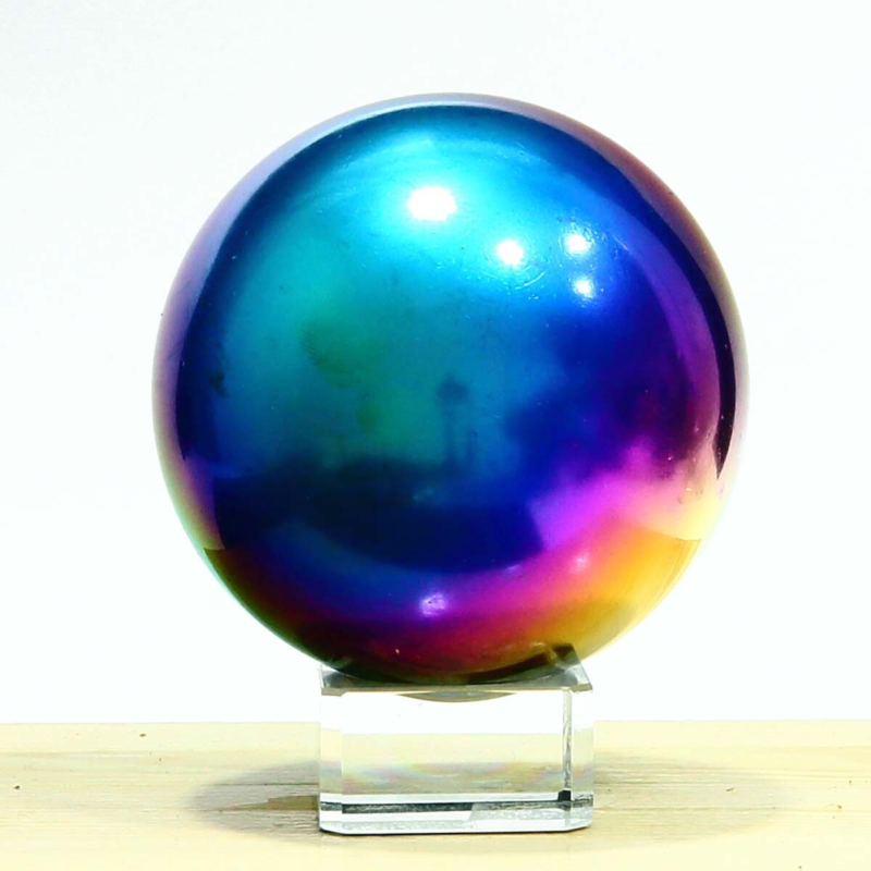 601g Crystal Electroplated Rainbow Crystal Ball Quartz Sphere Energy Healing