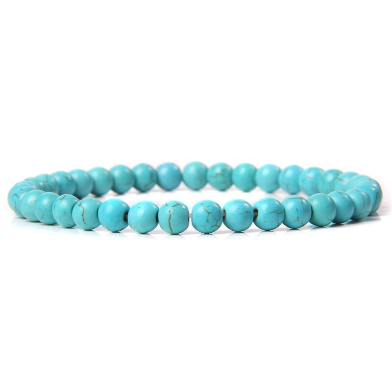 Handmade Natural 6mm Crystal Agates Stretch Bracelet for Women Men Jewelry Gifts