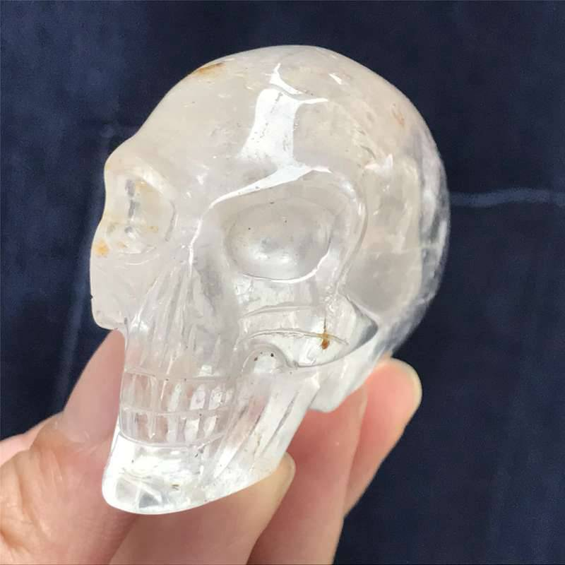 0.13kg Natural clear quartz skull carved Quartz Crystal skull Healing