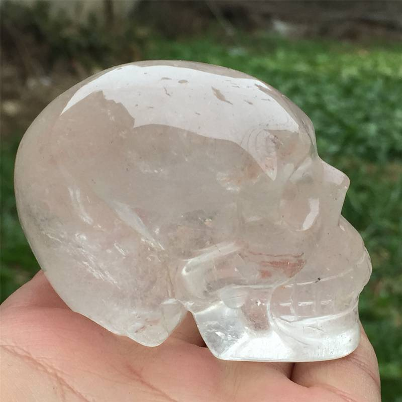 0.26kg Natural clear quartz skull carved Quartz Crystal skull Healing