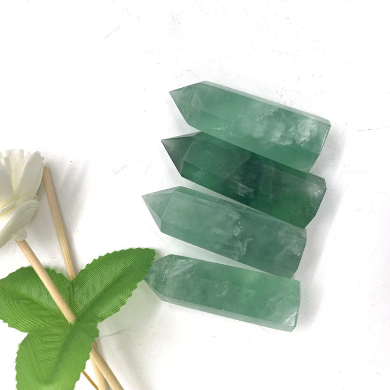 Natural Crystal Point Wand Tower Column Chakra Obelisk Quartz Healing Stone Rock