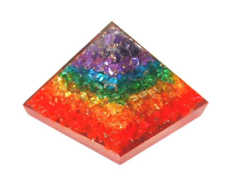 Reiki Infused Chakra Orgone Pyramid Lot Of 50 BIG PYRAMIDS 75mm