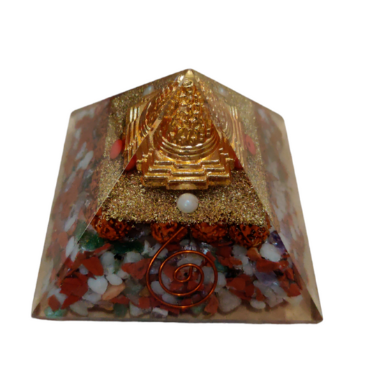 @ Healing Crystal Pyramid Orange 3x3 Inch