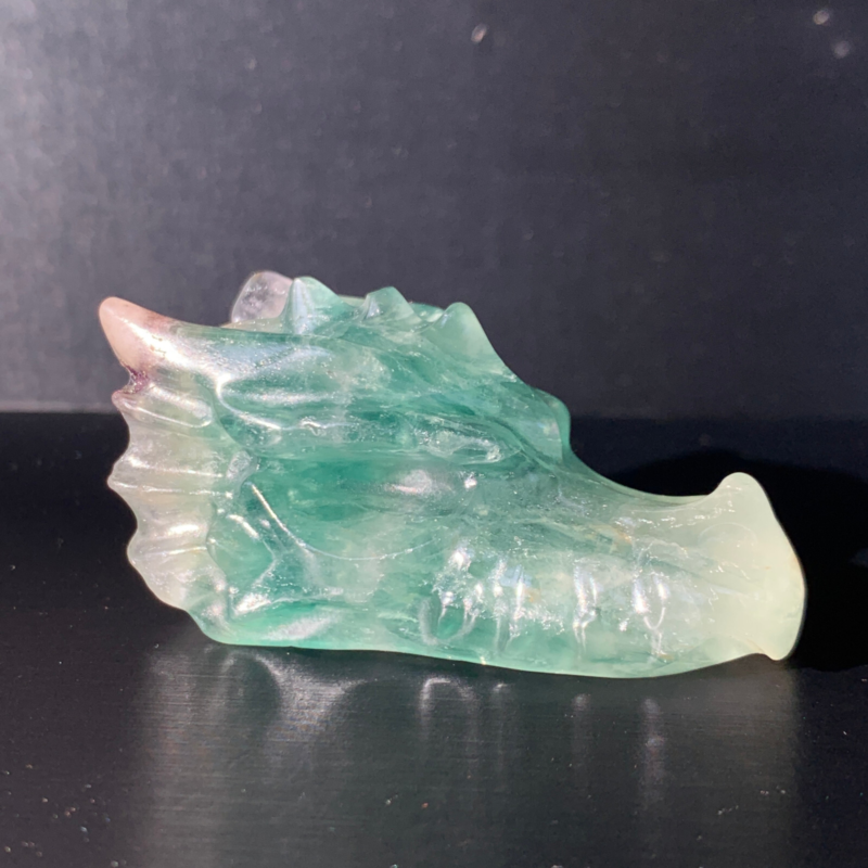 Natural Fluorite Faucet Carving,Reiki Quartz Crystal Skull Decoration 1 Pieces