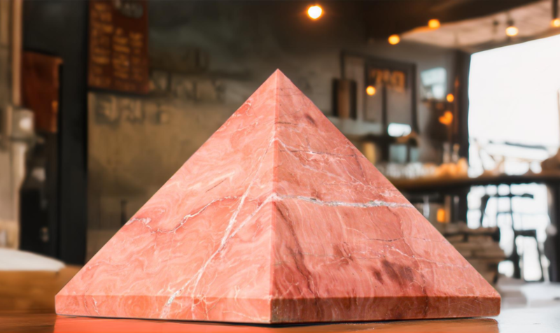 Pink Bustamite Pyramid - 19CM Healing Crystal for Chakra & Aura Balancing Spirit