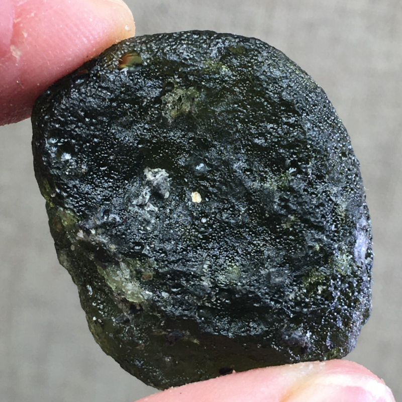 48.1Ct MOLDAVITE From Czech Republic From Meteorite Impact With Chips