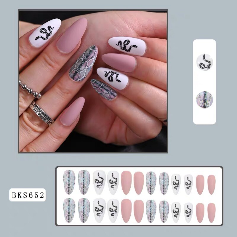 Handmade Press on nails coffin/square/almond long length summer theme