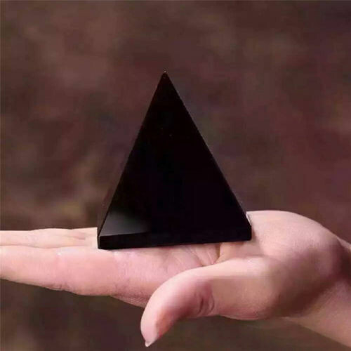 Natural Obsidian Pyramid Crystal Reiki Energy Healing Mineral Stone Specimen