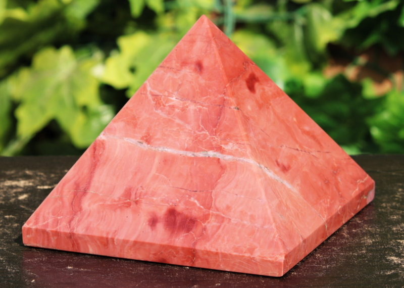 Pink Bustamite Pyramid Crystal Quartz Healing Display Specimen Stone Huge 190mm