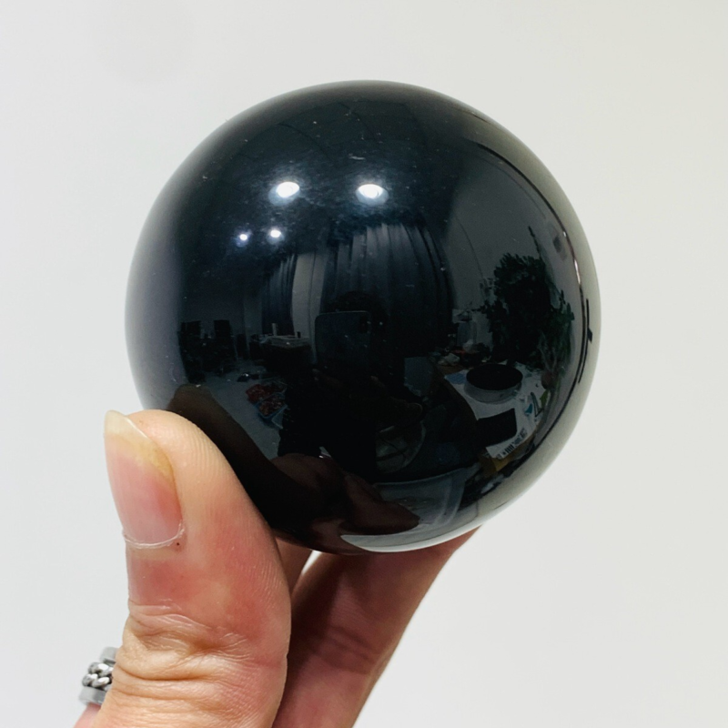 266g Natural Obsidian Quartz Ball Crystal Sphere Meditation Energy Healing