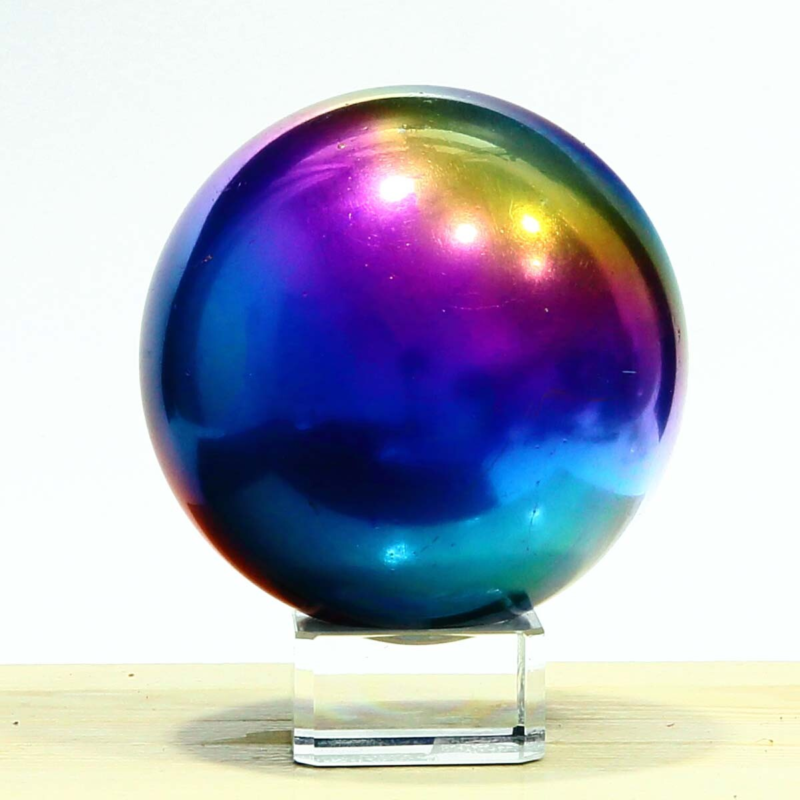 601g Crystal Electroplated Rainbow Crystal Ball Quartz Sphere Energy Healing
