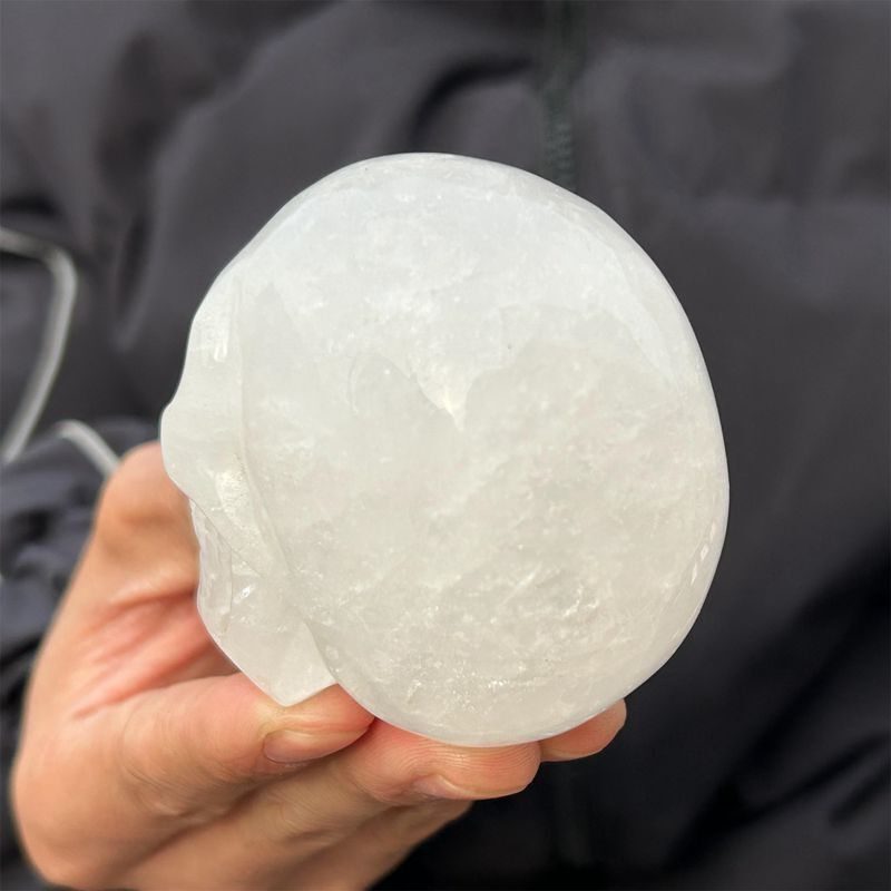 0.33kg Natural clear quartz skull carved Quartz Crystal skull Healing