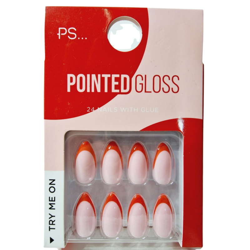 False Nails Press On Fake Tips Stick Coffin Square Full Cover Primark Glue 24pk