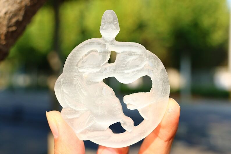 3.1" Gypsum Medusa Natural Hand Carved Crystal Skull Reiki Crystal Decor 1pc
