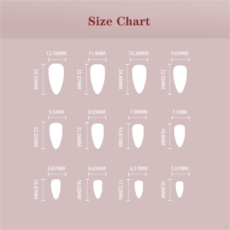 Pearl Rainbow Aurora False Nail Long Almond Press on Nails for Nail Art 24pcs