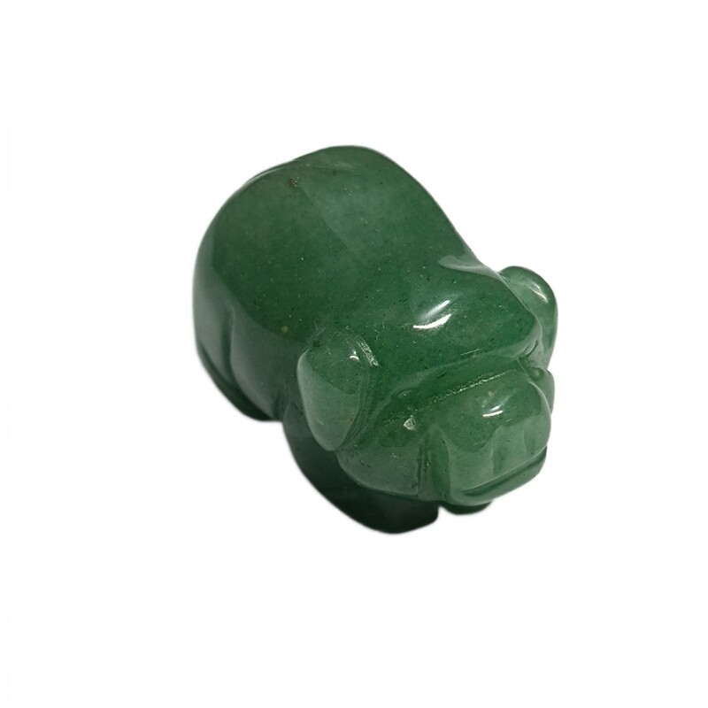 1.5&apos;&apos; Natural Quartz Crystal Cute Baby Piggy Hand Carved Healing Animal Decor