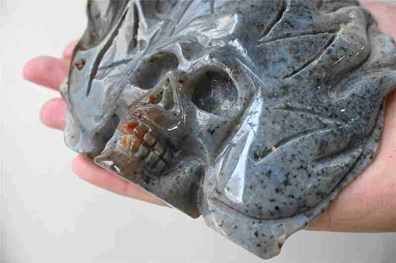 0.36kg Natural unknown quartz skull carved Quartz Crystal skull Healing