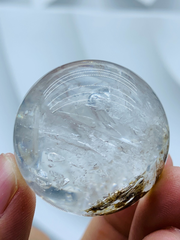 Herkimer Diamond Enhydro Crystal Magic Ball 36MM &big moving water droplet 36g
