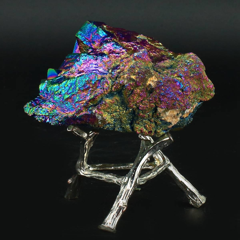 198g Colourful Crystal Cluster Quartz Mineral Specimen Decoration Electroplate