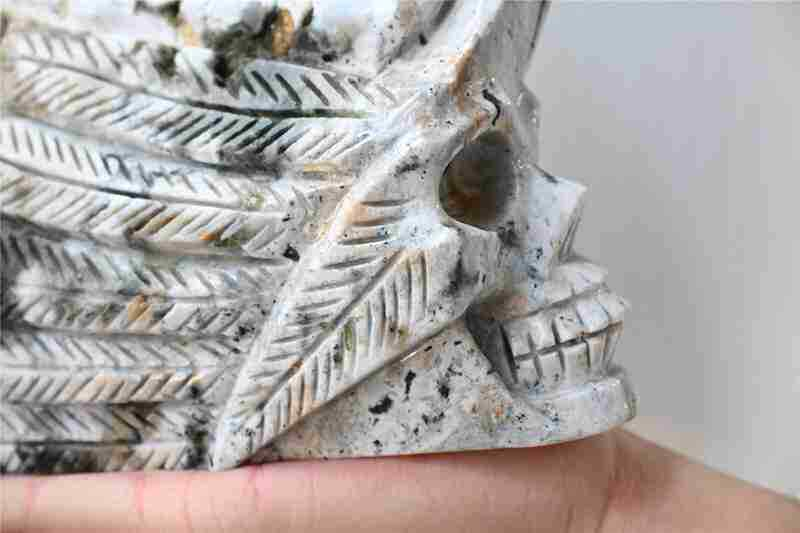 1.55kg Natural unknown quartz skull carved Quartz Crystal skull Healing