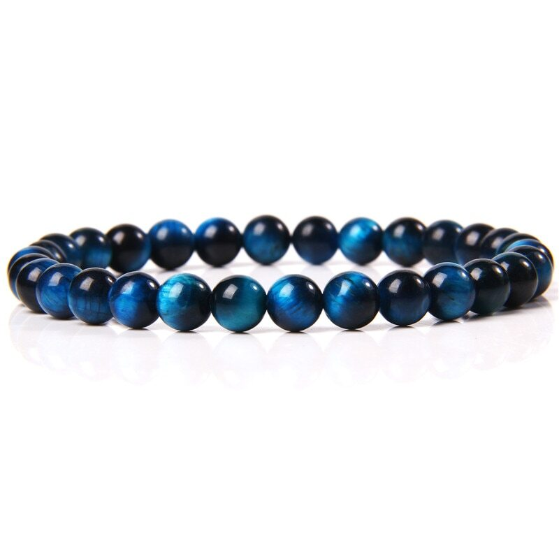 Handmade Natural 6mm Crystal Agates Stretch Bracelet for Women Men Jewelry Gifts