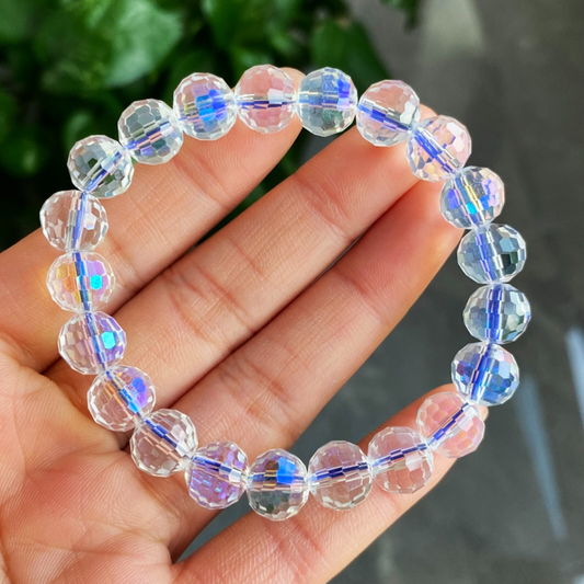 9.7mm Natural Blue Moonstone Strong Light Crystal Beads Bracelet