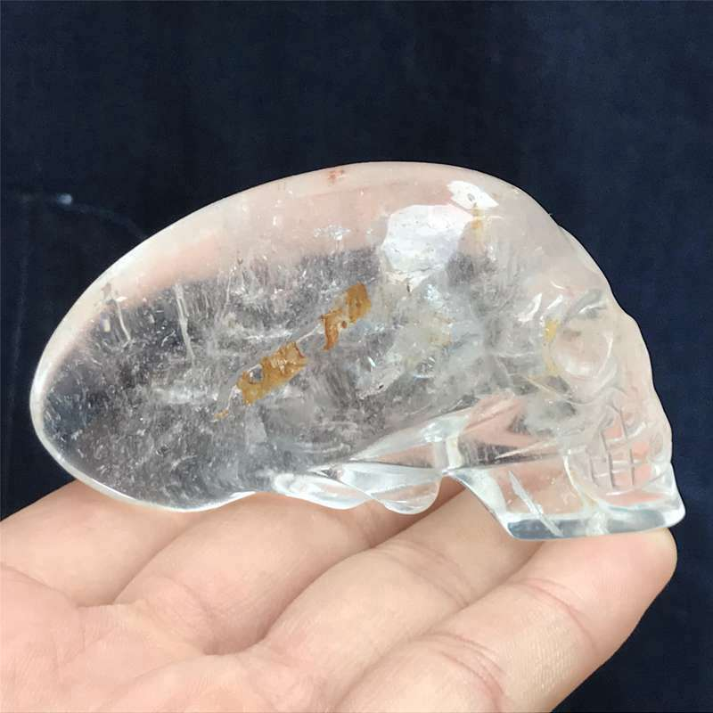0.13kg Natural clear quartz skull carved Quartz Crystal skull Healing