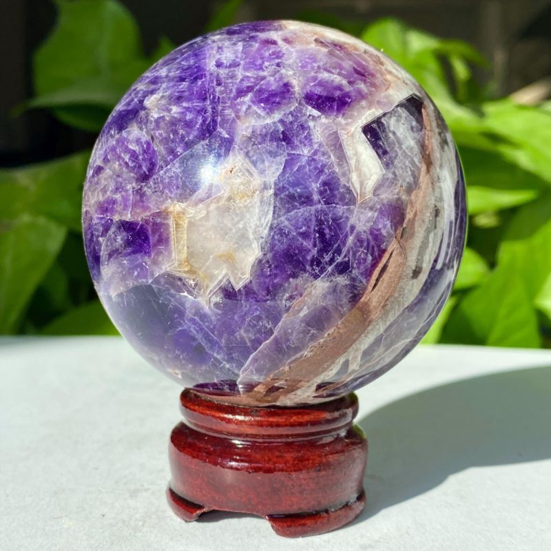 1.27LB Rare High Quality Purple Dream Amethyst Quartz Crystal Sphere Healing Bal
