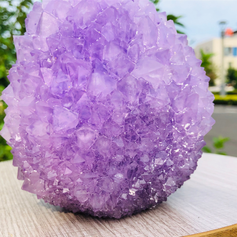 1020g Home Decor Purple Potassium ALUM Octahedral Crystal Stunning Crystal HD187