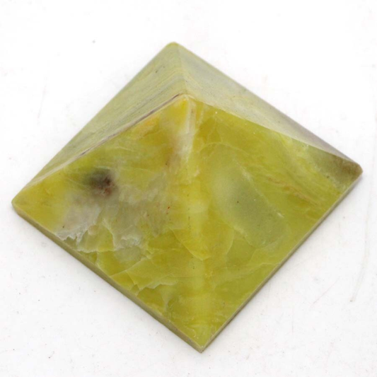 Swiss Green Opal Energy Healing Orgone Pyramid 25X25X20 mm Craft AU U747