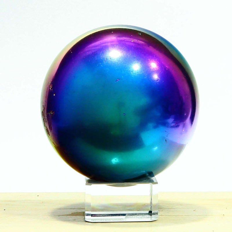 601g Crystal Electroplated Rainbow Crystal Ball Quartz Sphere Energy Healing