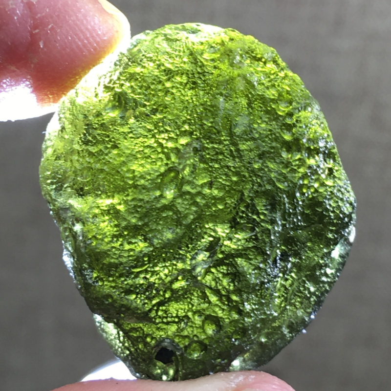 48.1Ct MOLDAVITE From Czech Republic From Meteorite Impact With Chips
