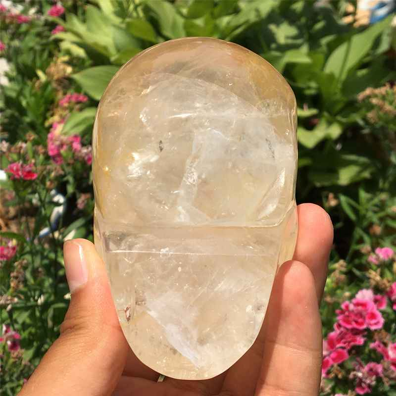 0.55kg Natural clear quartz skull carved Quartz Crystal skull Healing