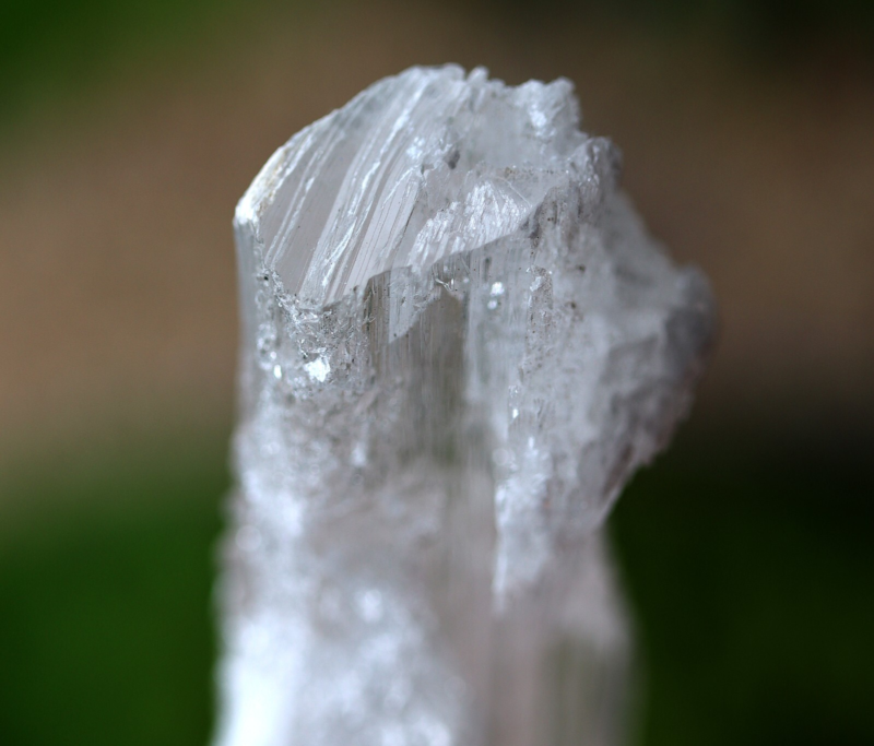 Doubly terminated Gypsum var. Selenite. 24 cm. Lily Mine, Pisco Prov., Ica, Peru